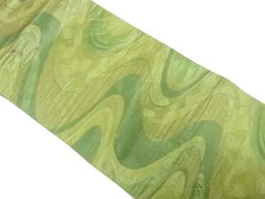 流水に石畳模様織り出し　名古屋帯